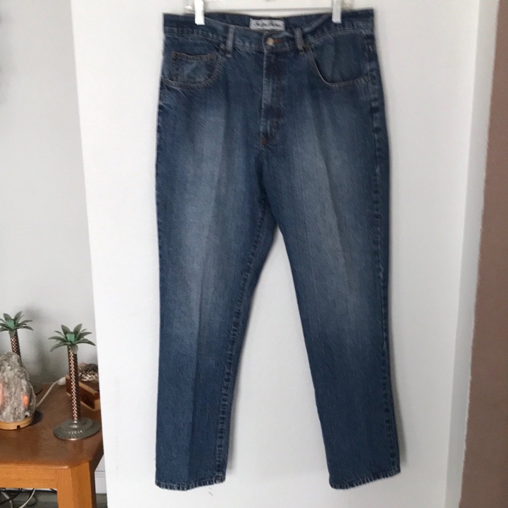 🏝️TOMMY BAHAMA INDIGO PALMS JEANS 100%COTTON SZ 38Wx32L EXCELLENT COND.